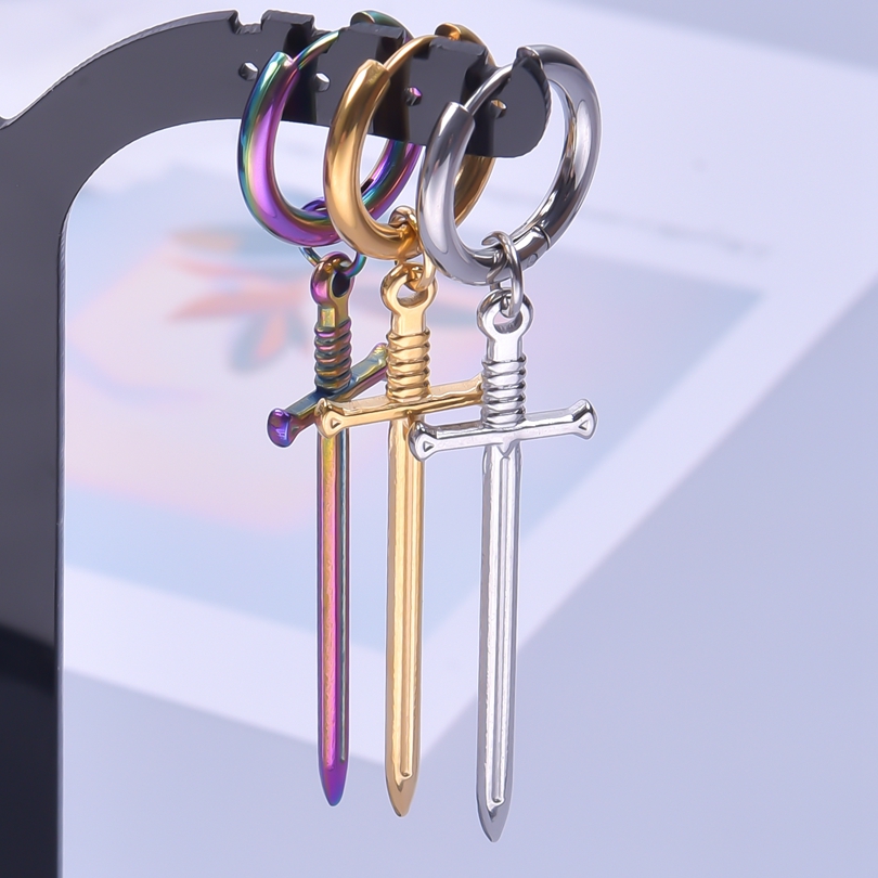Body Jewelry Goth - Anting-Anting Pedang untuk Wanita/Pria Aksesori Perhiasan