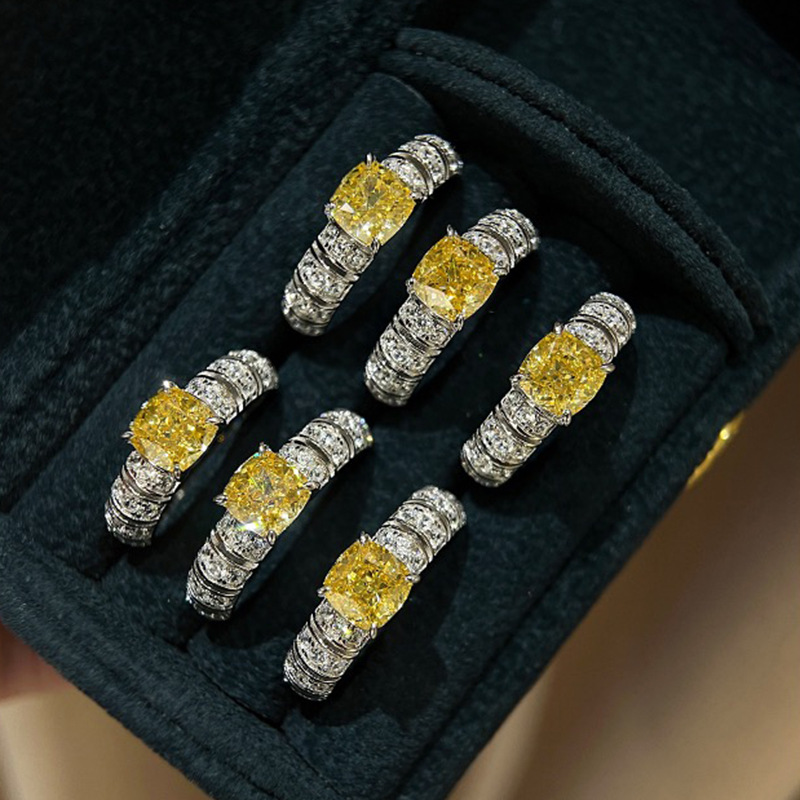 Yellow Body Jewelry - Cincin Berlian Karbon Tinggi Warna Kuning