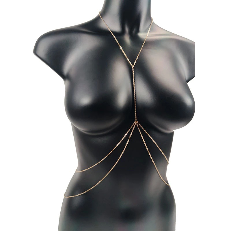 Body Jewelry Harness - Perhiasan Tubuh rantai dada seksi Bikini