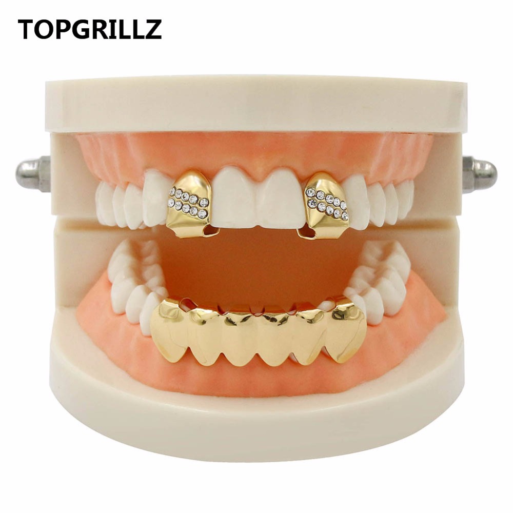 Yellow Body Jewelry - TOPGRILLZ Hip Hop Gangsta Warna Emas