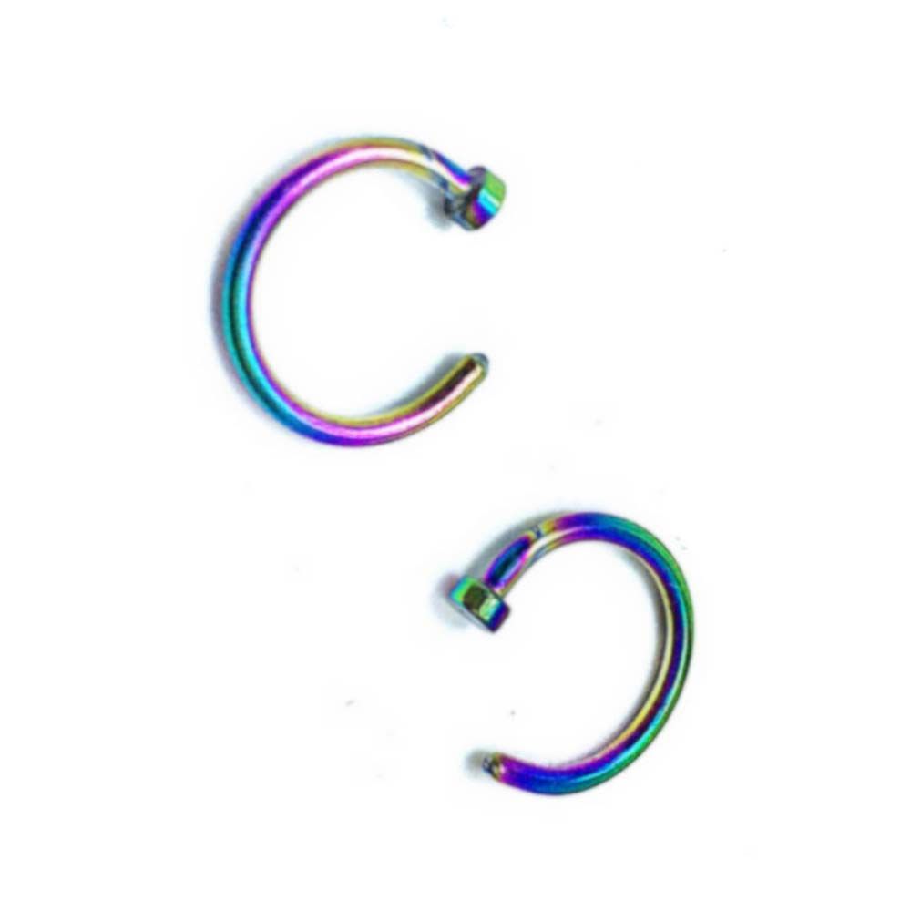 Body Jewelry Earrings - Anting-anting stud berbentuk C tipis, cincin