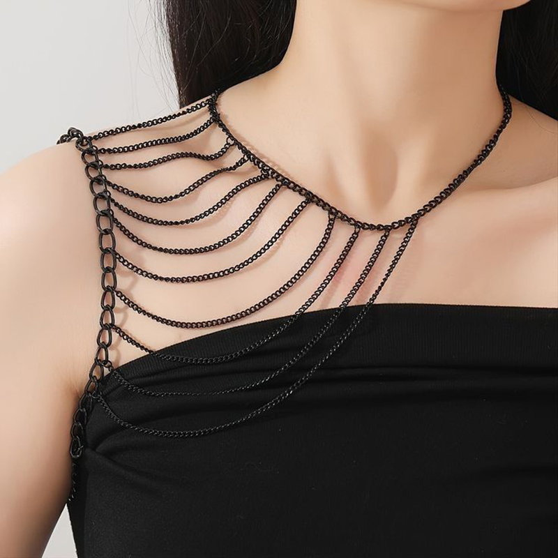 Body Jewelry Necklace - Rantai Bahu Rumbai Multi Lapis Kalung