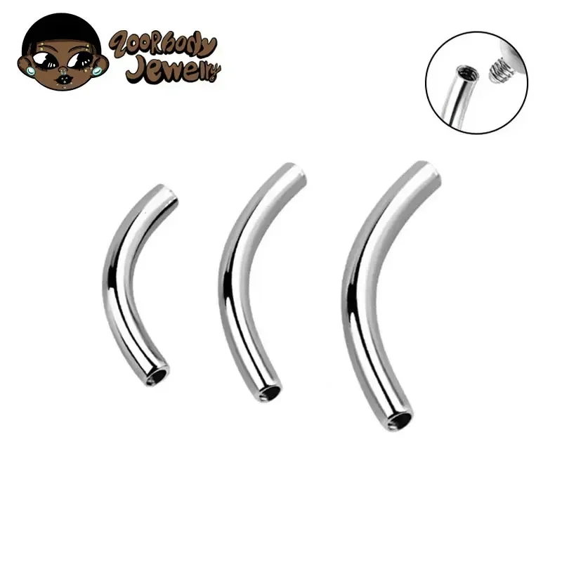 Body Jewelry Internally Threaded - 10 buah/lot ASTM F136 Titanium benang