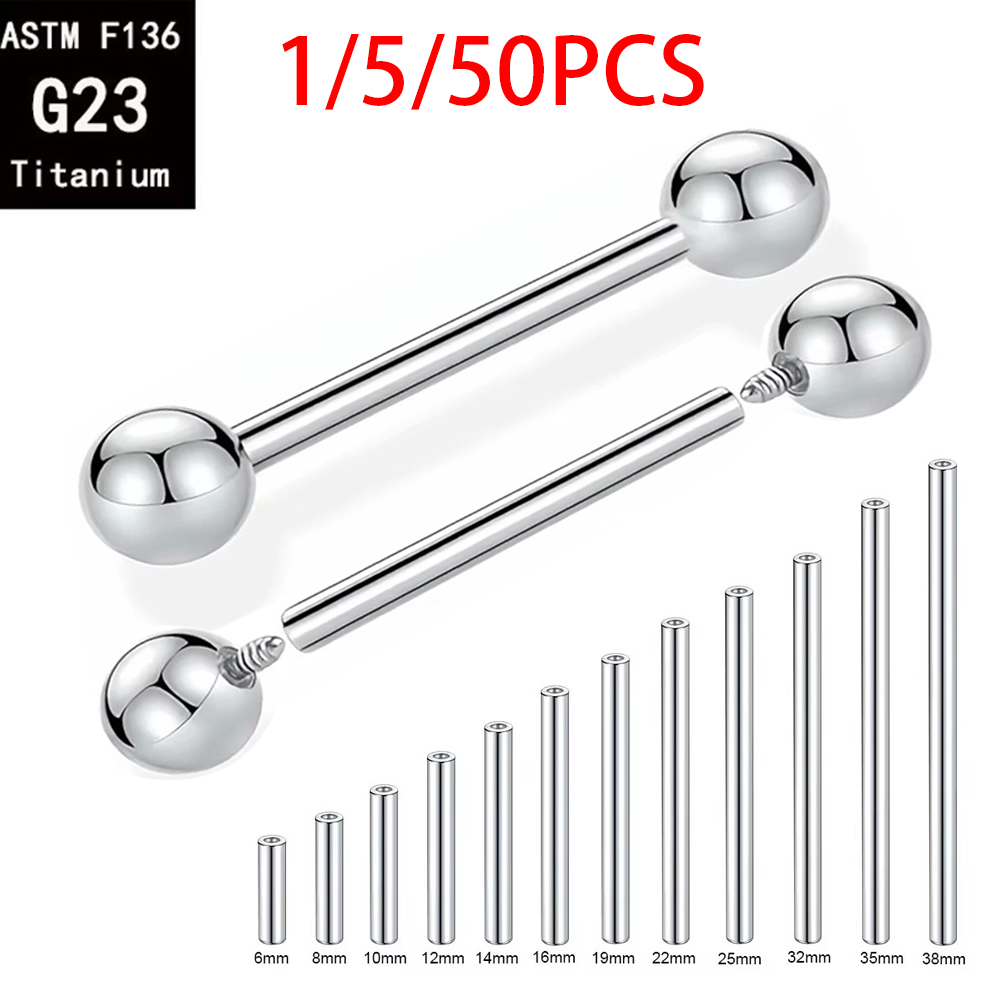 Body Jewelry Internally Threaded - 1/5/50PCS ASTM F136 Titanium Grade Implant