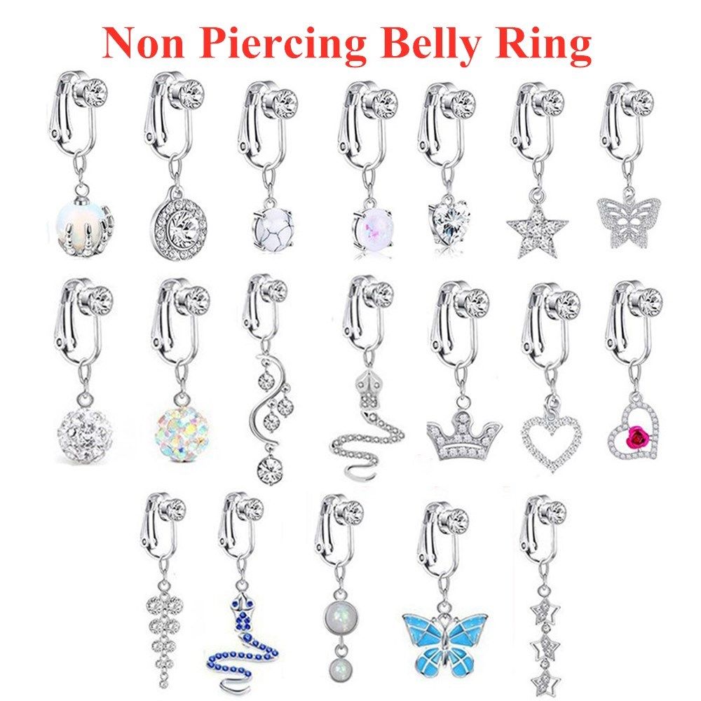 Anting-anting jepit wanita, ci - Body Jewelry Earrings ulasan dan harga
