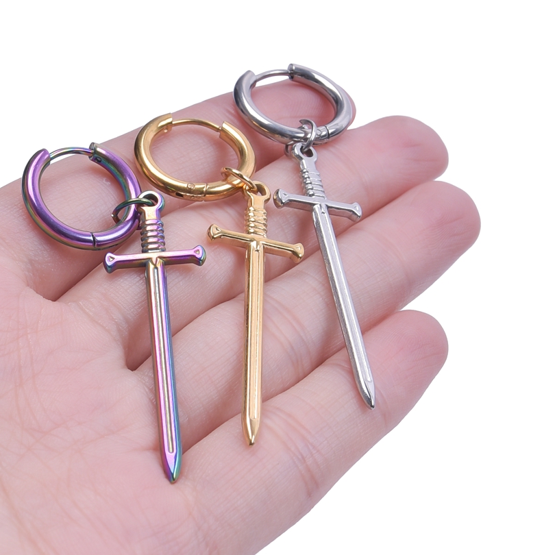 Anting-Anting Pedang untuk Wan - Body Jewelry Goth ulasan dan harga