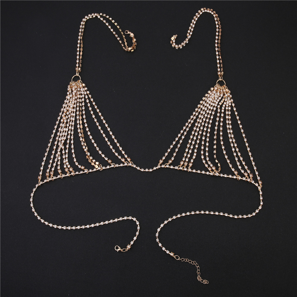Bikini Hati Mewah Kristal Rant - Body Jewelry Harness ulasan dan harga