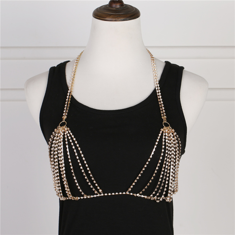 Bikini Hati Mewah Kristal Rant - Body Jewelry Harness ulasan dan harga