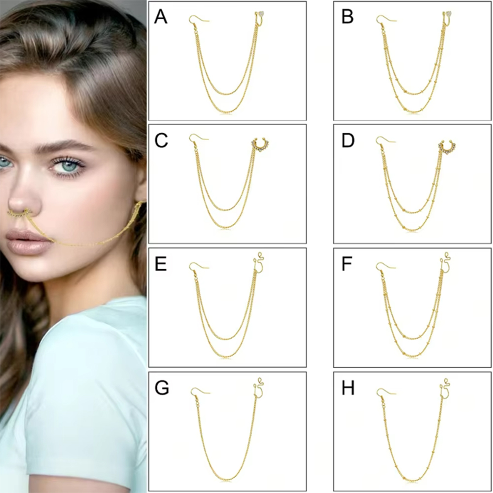 1Pc/Set Cincin Septum Palsu Wa - Yellow Body Jewelry ulasan dan harga