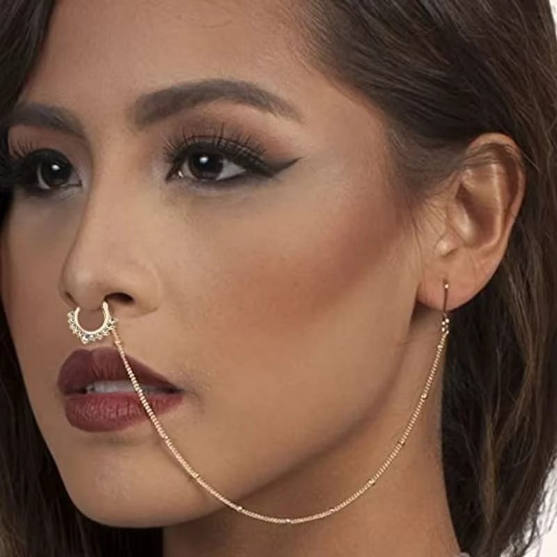 1Pc/Set Cincin Septum Palsu Wa - Yellow Body Jewelry ulasan dan harga
