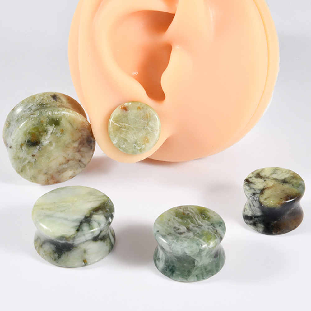 1-2PCS Batu Giok Hijau Kuning  - Yellow Body Jewelry ulasan dan harga