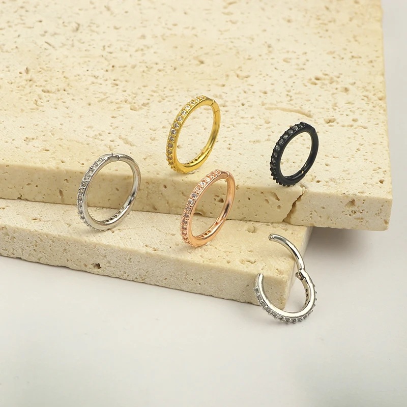 Cincin Hidung CZ Bening 16G, C - Body Jewelry Earrings ulasan dan harga