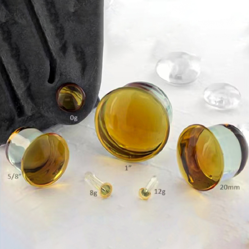 1 Pasang 1.6-16Mm Pengukur Ter - Yellow Body Jewelry ulasan dan harga