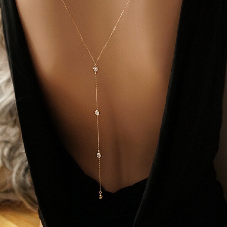 Kalung Rantai Punggung Wanita  - Body Jewelry Necklace ulasan dan harga