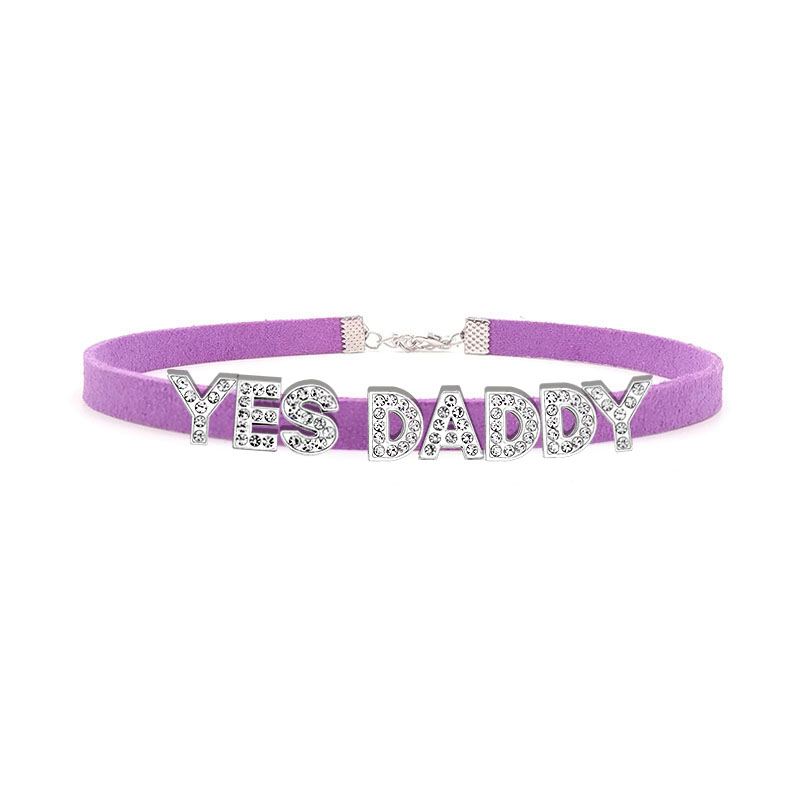 Kalung Choker YES DADDY huruf  - Body Jewelry Goth ulasan dan harga