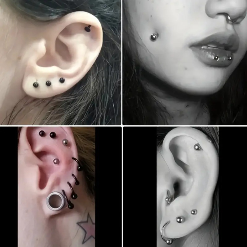 10 buah G23 anting-anting tind - Body Jewelry Internally Threaded ulasan dan harga
