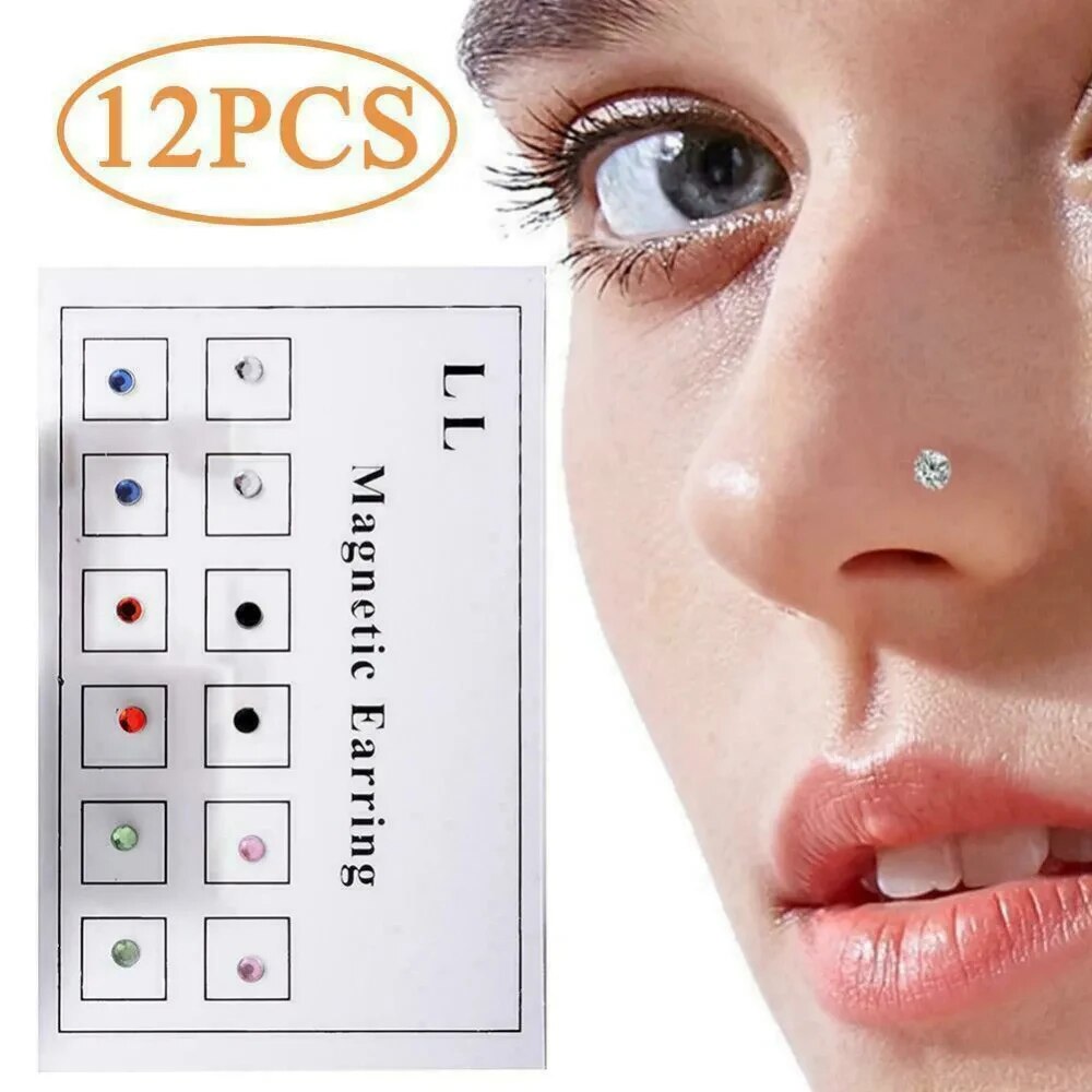 12 buah/kartu palsu penipu Mag - Body Jewelry Earrings ulasan dan harga