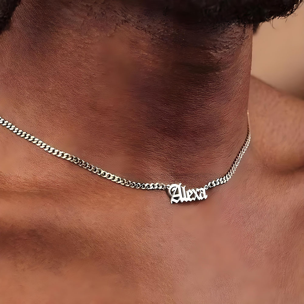 Kalung Choker Kuba dengan Nama - Body Jewelry Goth ulasan dan harga