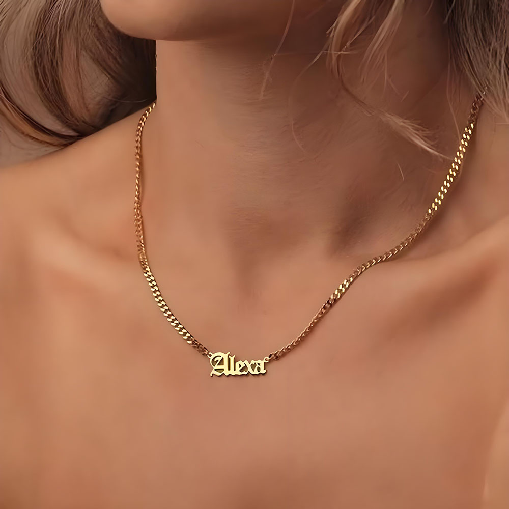 Kalung Choker Kuba dengan Nama - Body Jewelry Goth ulasan dan harga