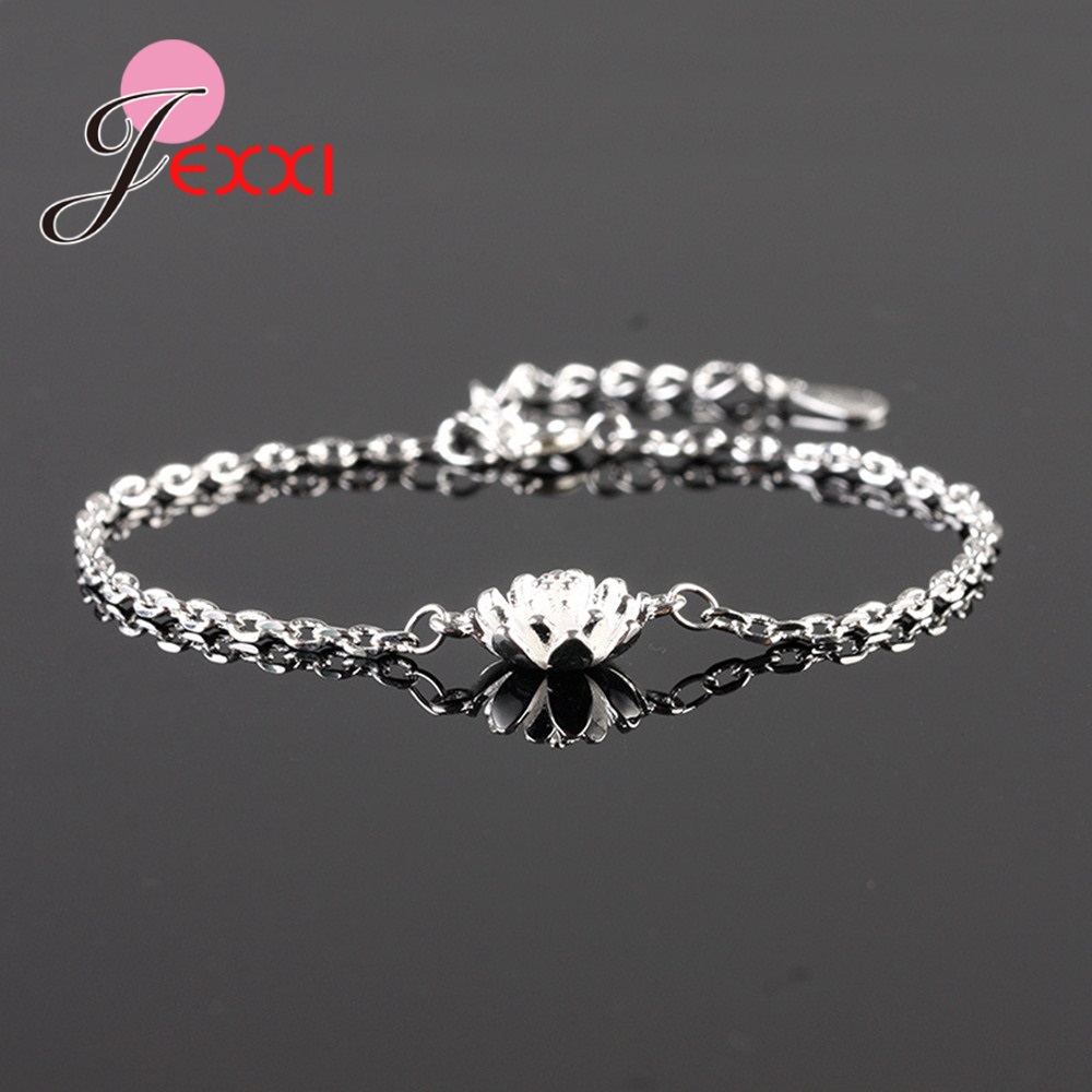 Gelang Perak Murni 925 Bunga T - Yellow Body Jewelry ulasan dan harga
