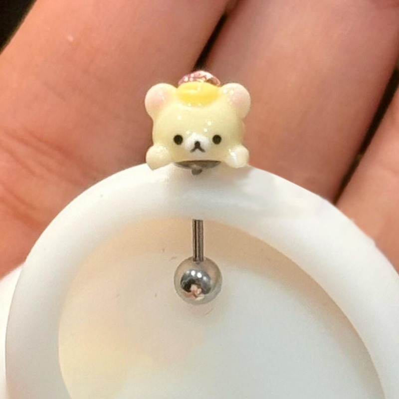 Anting Tusuk Rilakkuma Kawaii  - Body Jewelry Titanium ulasan dan harga