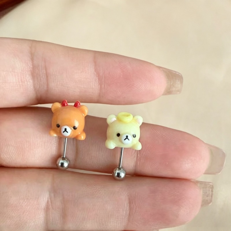 Anting Tusuk Rilakkuma Kawaii  - Body Jewelry Titanium ulasan dan harga