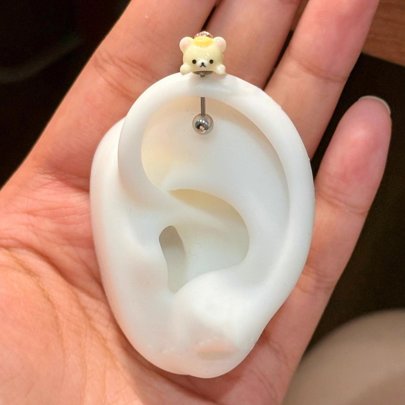 Anting Tusuk Rilakkuma Kawaii  - Body Jewelry Titanium ulasan dan harga