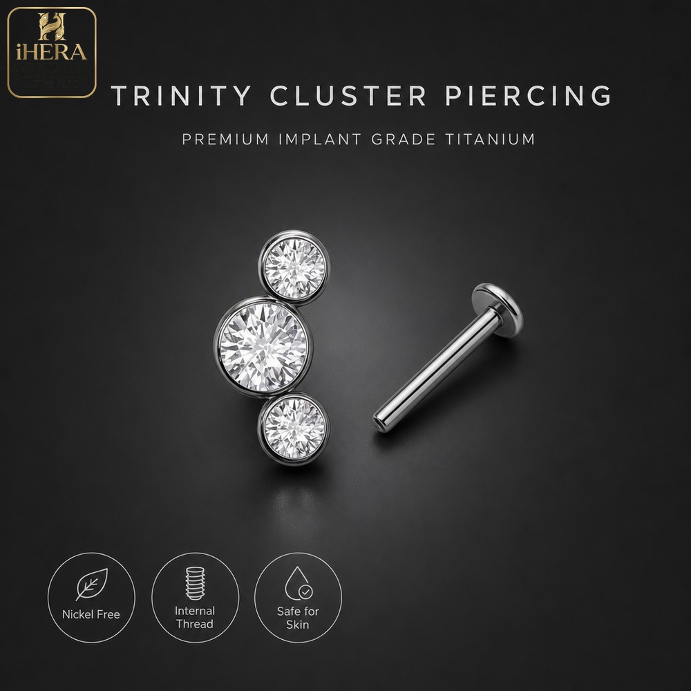 Perhiasan Tindik Labret Titani - Body Jewelry Internally Threaded ulasan dan harga