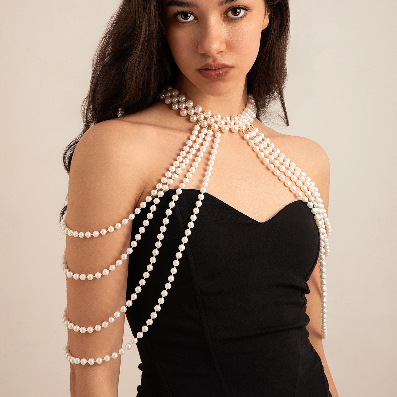 Kalung Rantai Bahu Mutiara Imi - Body Jewelry Necklace ulasan dan harga
