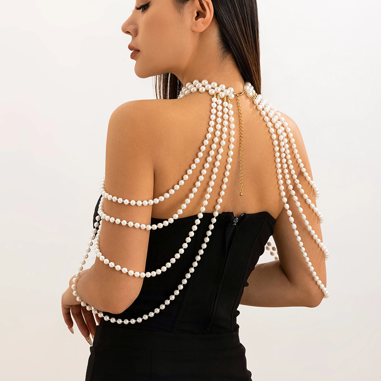 Kalung Rantai Bahu Mutiara Imi - Body Jewelry Necklace ulasan dan harga