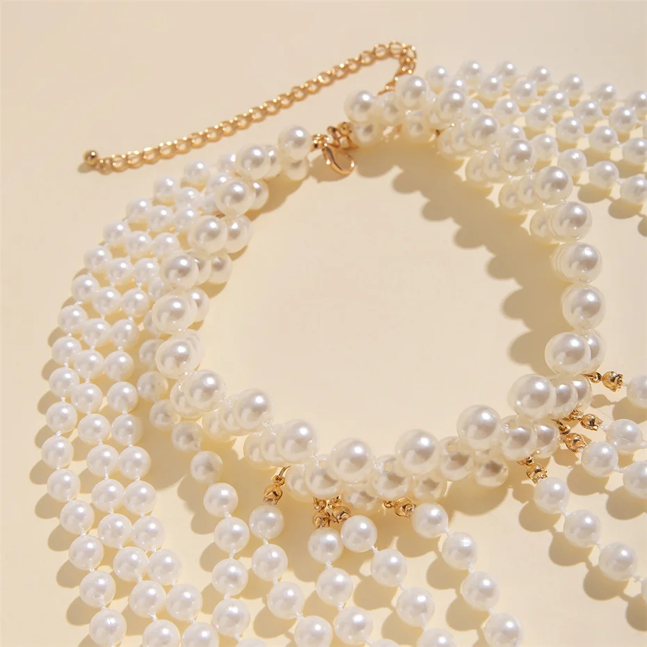Kalung Rantai Bahu Mutiara Imi - Body Jewelry Necklace ulasan dan harga