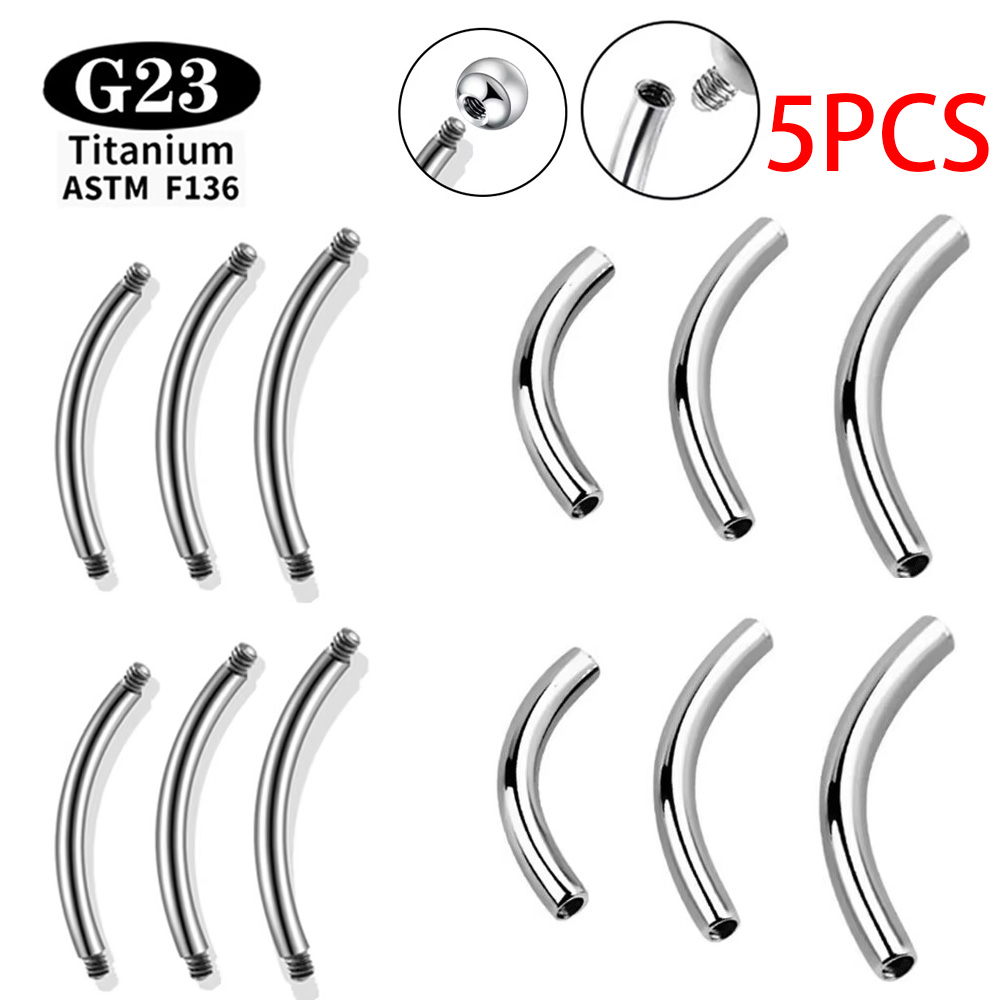 5 Pcs/Lot ASTM F136 Titanium I - Body Jewelry Internally Threaded ulasan dan harga