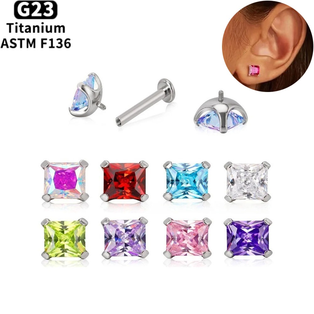 Cincin Tindik Bibir Titanium A - Body Jewelry Internally Threaded ulasan dan harga