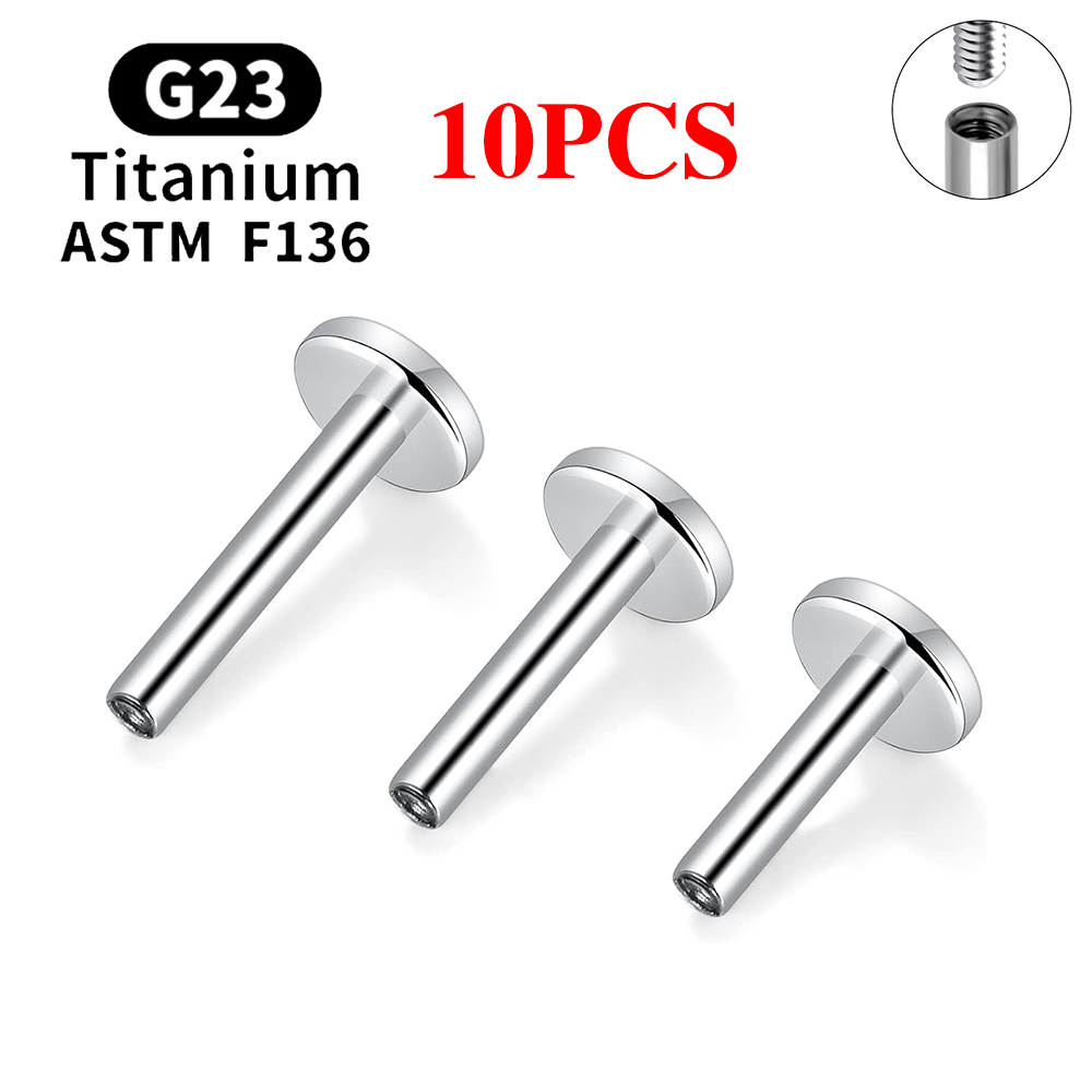 10 buah G23 tindik Titanium in - Body Jewelry Internally Threaded ulasan dan harga