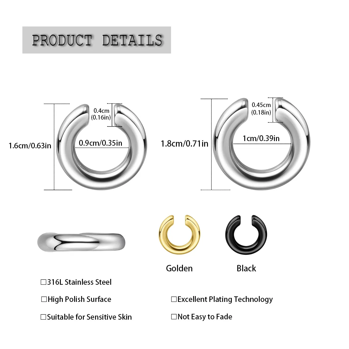 1 buah Cincin Hidung Bentuk C  - Body Jewelry Earrings ulasan dan harga