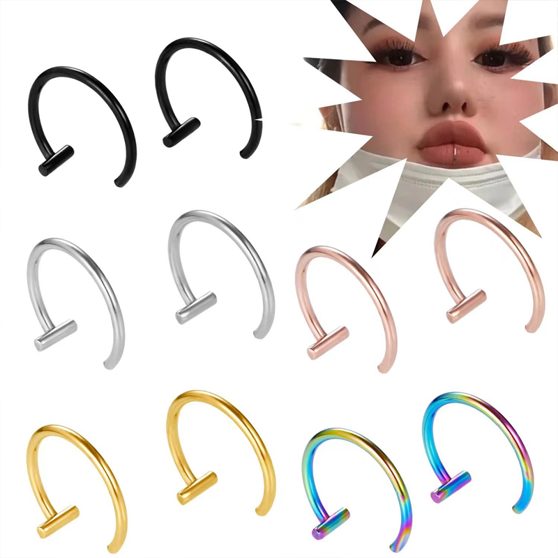 Anting-anting setengah lingkar - Body Jewelry Earrings ulasan dan harga