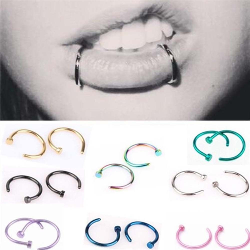 10 Pcs Anting-anting Stud Bent - Body Jewelry Earrings ulasan dan harga