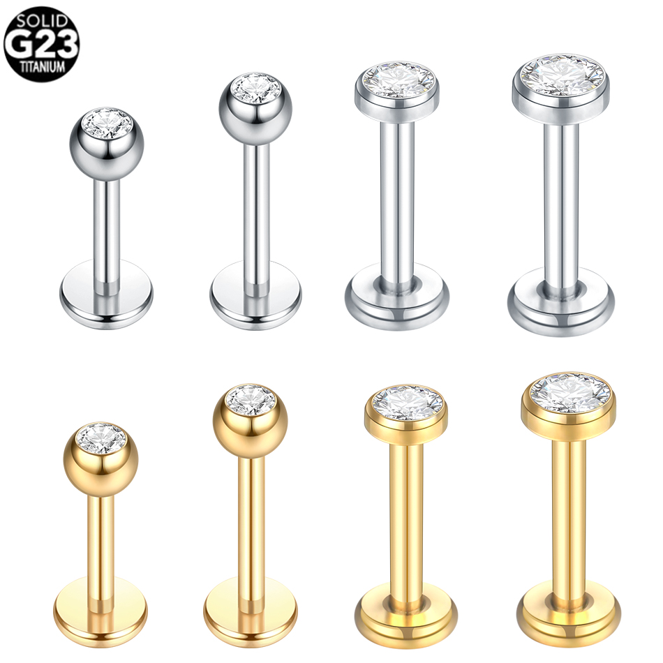 G23 cincin bibir tindik Labret - Body Jewelry Internally Threaded ulasan dan harga