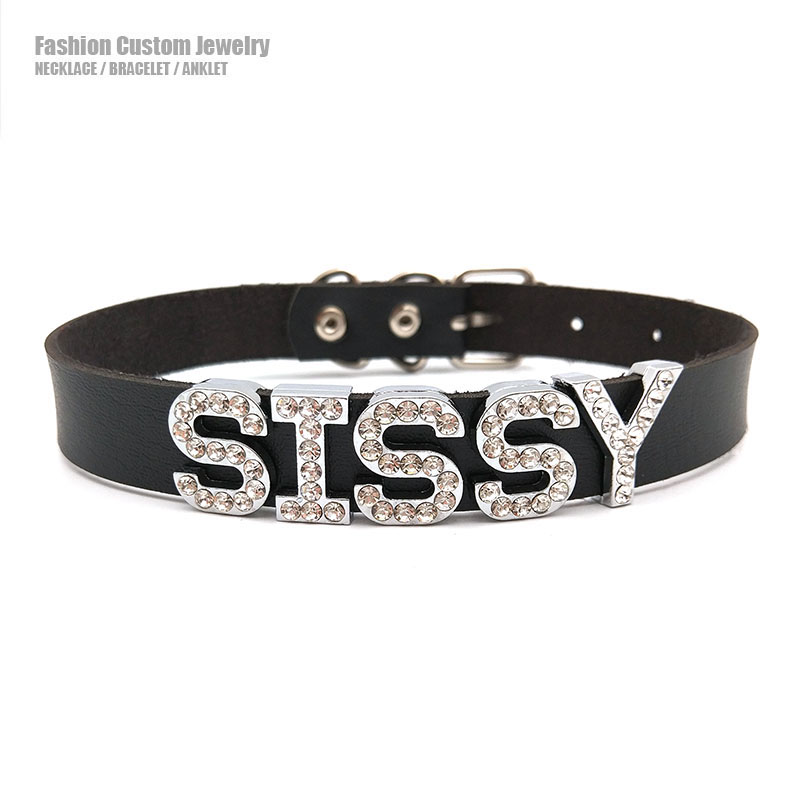 Kalung Kustom Berlian Imitasi  - Body Jewelry Goth ulasan dan harga