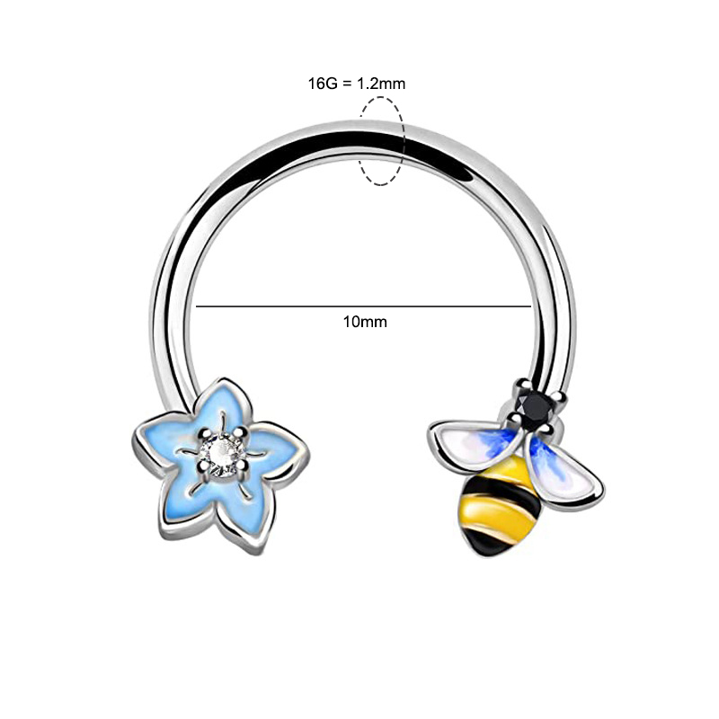 Cincin Septum 16G, Perhiasan T - Body Jewelry Earrings ulasan dan harga