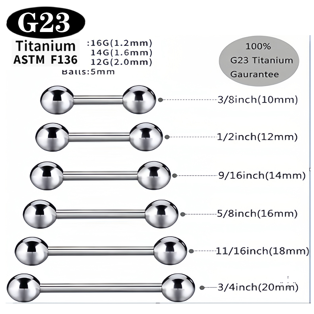 1/5/50PCS ASTM F136 Titanium G - Body Jewelry Internally Threaded ulasan dan harga
