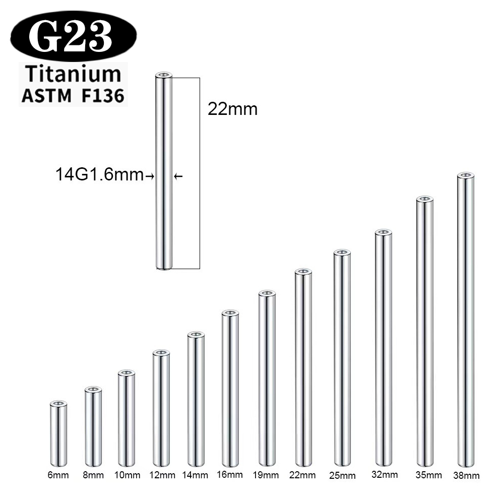 1/5/50PCS ASTM F136 Titanium G - Body Jewelry Internally Threaded ulasan dan harga
