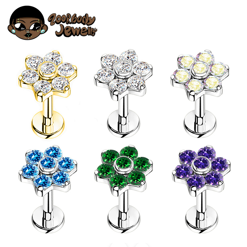 ASTM F136 tindik bunga Titaniu - Body Jewelry Internally Threaded ulasan dan harga