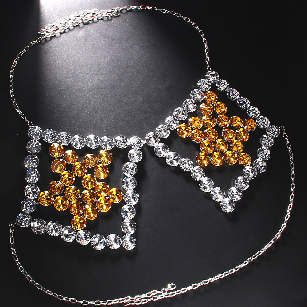 Kalung Rantai Dada Pentagram K - Yellow Body Jewelry ulasan dan harga