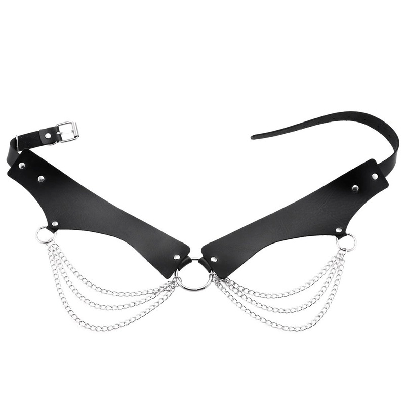 Sabuk Rantai Kulit PU Goth Rok - Body Jewelry Goth ulasan dan harga