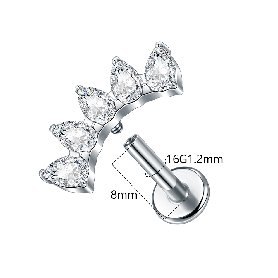 1 Buah/5 Buah G23 Anting Berul - Body Jewelry Internally Threaded ulasan dan harga