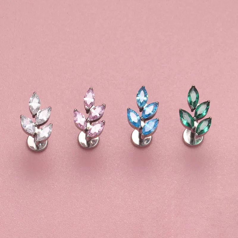 G23 permata Titanium CZ tindik - Body Jewelry Internally Threaded ulasan dan harga