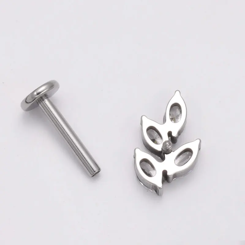 G23 permata Titanium CZ tindik - Body Jewelry Internally Threaded ulasan dan harga
