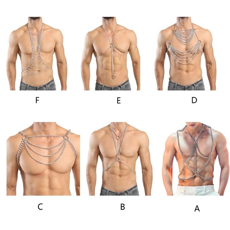 Y5GC Punk Body Chain Harness U - Body Jewelry Harness ulasan dan harga