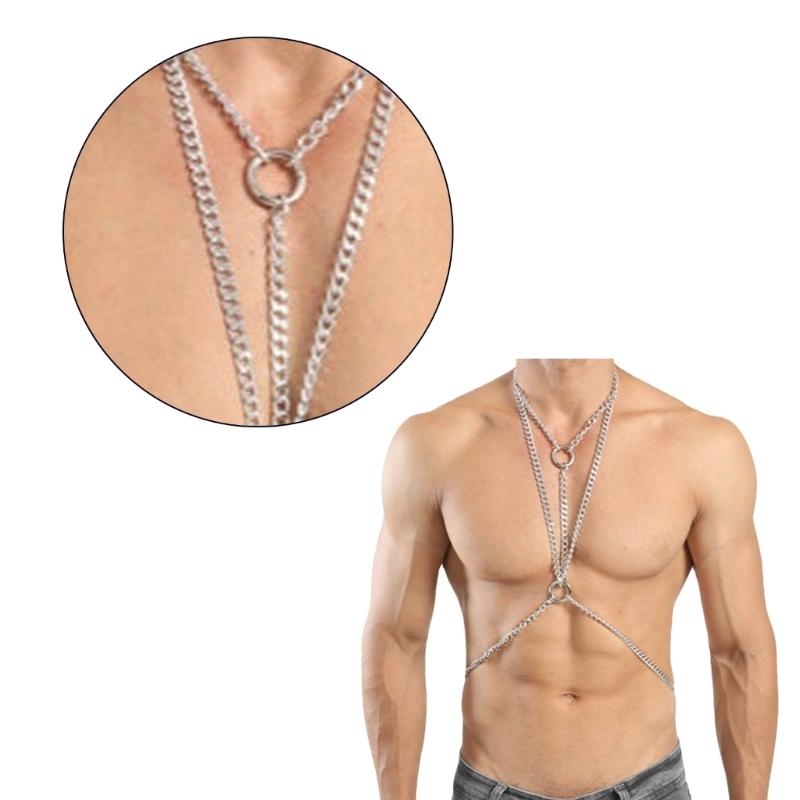 Y5GC Punk Body Chain Harness U - Body Jewelry Harness ulasan dan harga